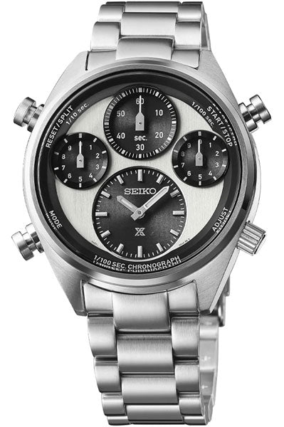 Seiko Chronograph Black & Metal band Men's Watch SFJ001P1