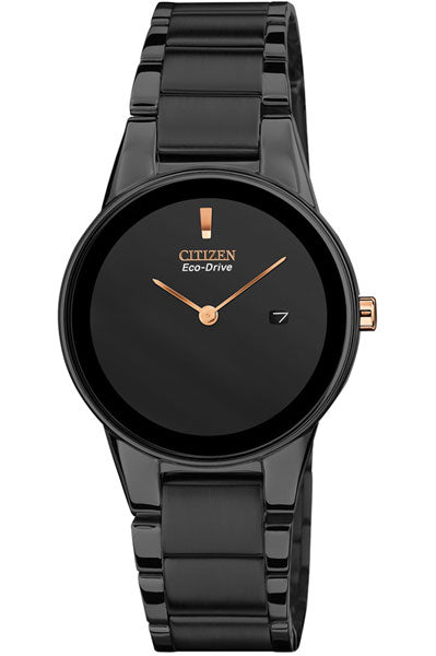 Citizen Analog Black & Stainless Steel Women's Watch GA1055 57F