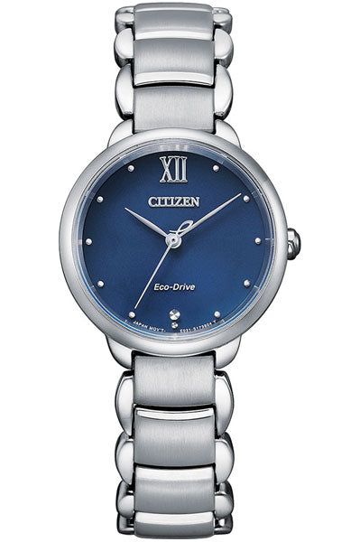 Citizen Analog Blue & Stainless Steel Women's Watch EM0920 86L