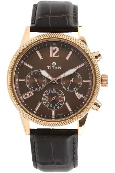 Multifunction Brown &  Men's Watch NR1734WL01