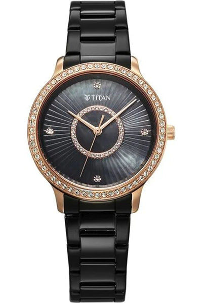 Analog Black & Stainless Steel Women' 95314KM01
