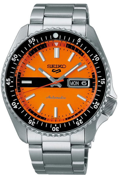 Seiko Analog Orange & Metal band Men's Watch SRPK11K1