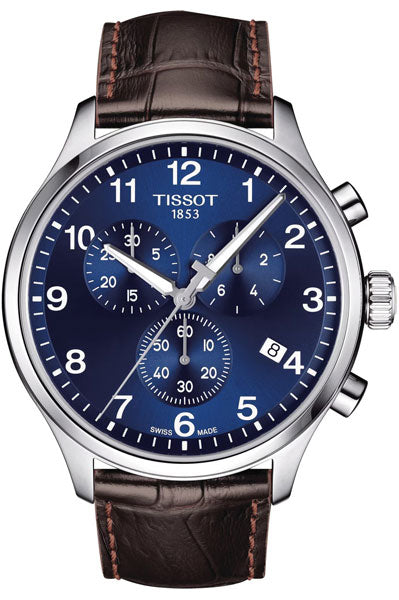 Blue & Leather Men's Watch T1166171604700