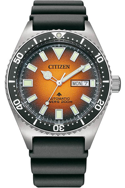Citizen Analog Orange & Polyurethane Men's Watch NY0120 01Z