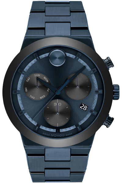Movado Analog Blue & Stainless Steel Men's Watch 3600859