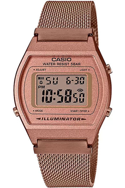 Casio Digital Rose Gold & Stainless Steel Unisex Watch D216