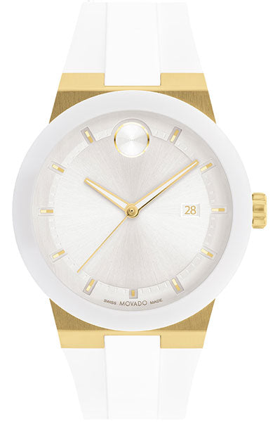 Movado Analog White & Silicone Men's Watch 3600899