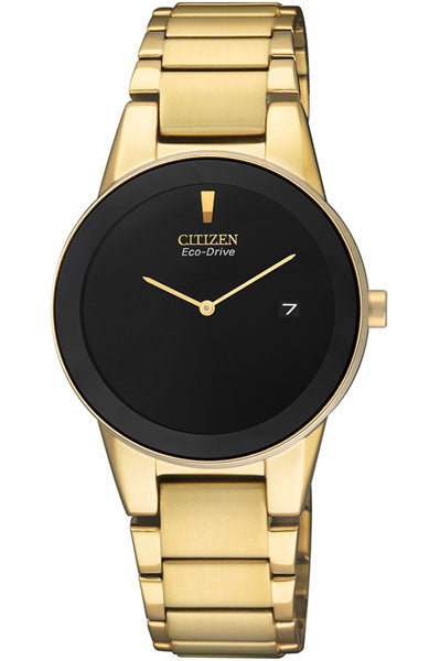 Citizen Analog Black & Stainless Steel Women's Watch GA1052 55E