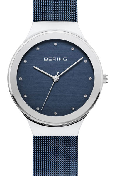 Bering Analog Blue & Milanese Women's Watch 12934 307