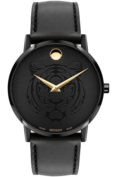 Men Black Analog Leather Watch 607586