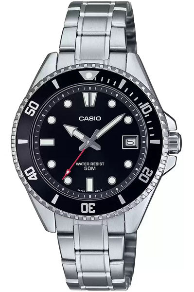 CASIO Analog Black & Stainless Steel Men's Watch A2195