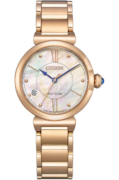 Citizen Analog Mother Of Pearl & Stainless Steel Women's Watch EM1073 85Y