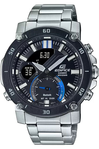Casio Analog-Digital Black & Stainless Steel Men's Watch EX525