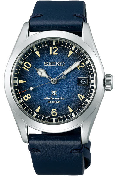 Seiko Analog Blue & Leather Men's Watch SPB157J1