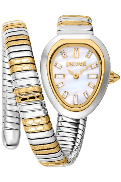 Just Cavalli Analog white & Stainless Steel Women's Watch JC1L222M0055