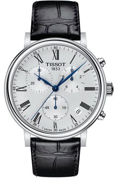 Silver & Leather Men's Watch T1224171603300