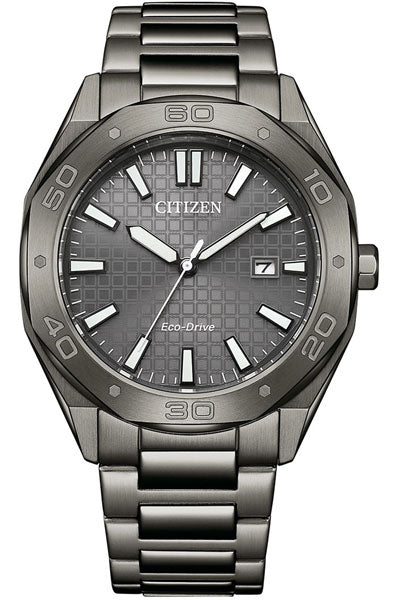CITIZEN ECO-DRIVE GENTS WATCH GRAY DIAL BM7637 81H