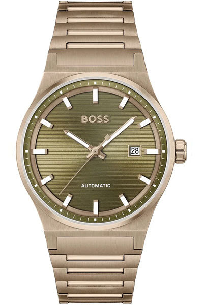 Candor Auto Analog Olive Green Round Dial Men's Watch 1514184