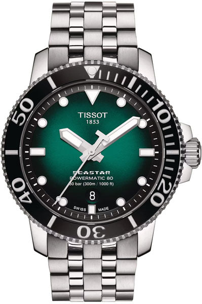 green & Stainless Steel Men's Watch T1204071109101