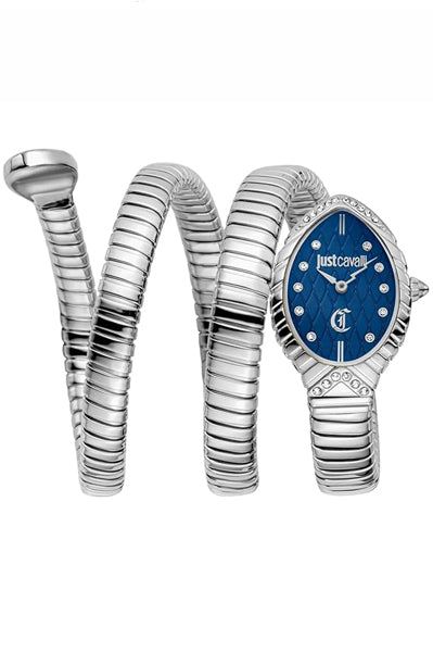 JUST CAVALLI Analog Blue & Stainless Steel Women's Watch JC1L323M0015