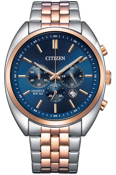 Citizen Analog Blue & Stainless Steel Men's Watch AN8216 50L