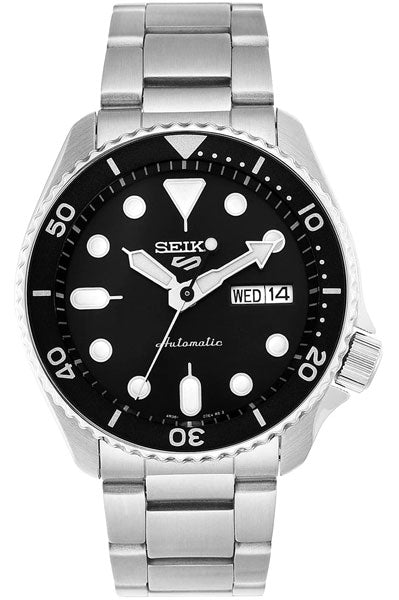 Seiko Analog Black & Stainless Steel Men's Watch SRPD55K1