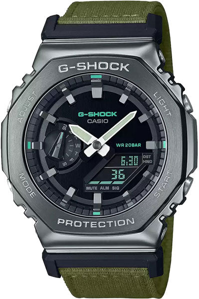 Casio Analog-Digital Black & Cloth Men's Watch G1374