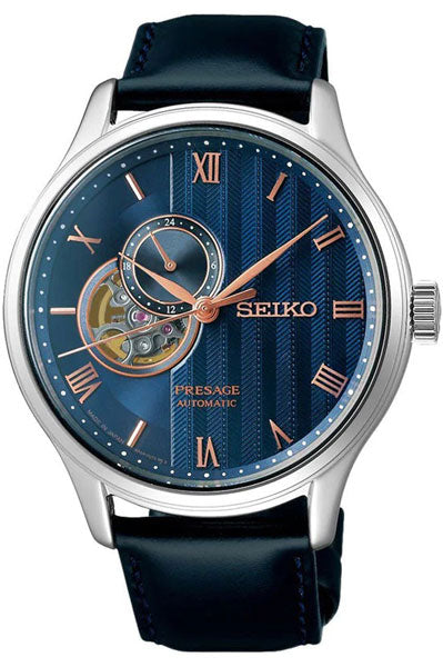 Seiko Analog Blue & Leather Men's Watch SSA421J1