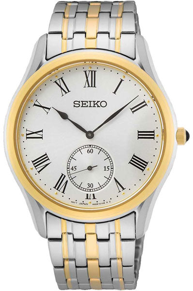 Seiko Analog White & Stainless Steel Men's Watch SRK048P1