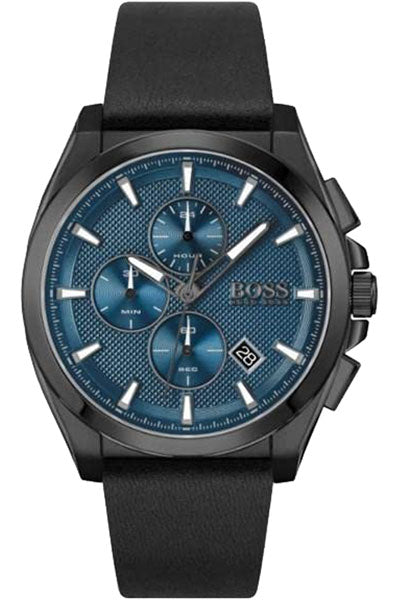 Hugo Boss Analog Blue & Leather Men's Watch 1513883
