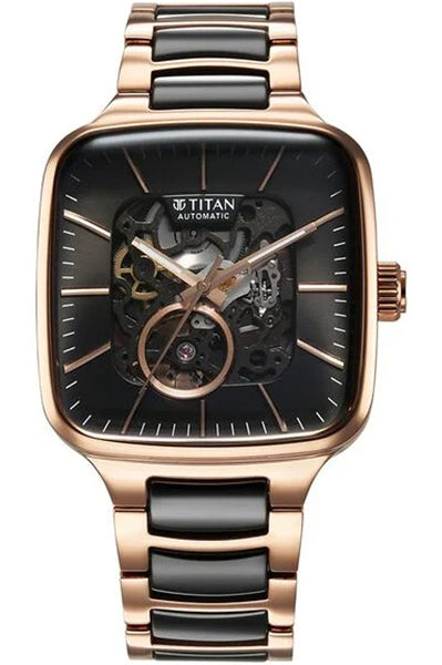 Automatic Black & Stainless Steel Men's Watch NT90175KD03