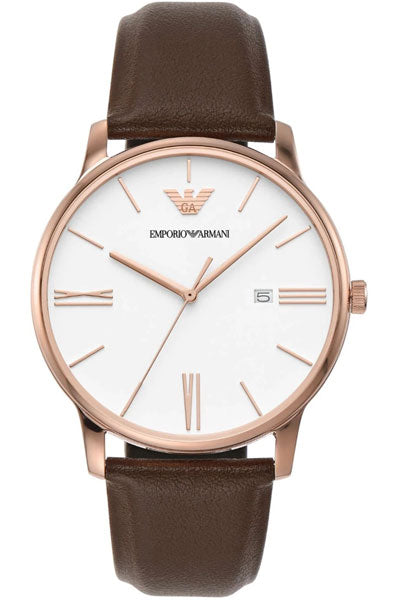 Emporio Armani  White & Leather Men's Watch AR11572