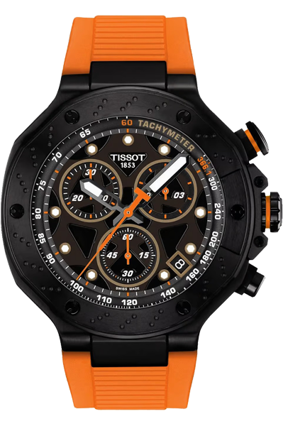 TISSOT chronograph Black & Silicone Men's Watch T1414173705102