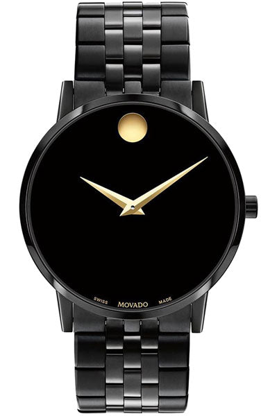 Movado Analog Black & Stainless Steel Men's Watch 607626