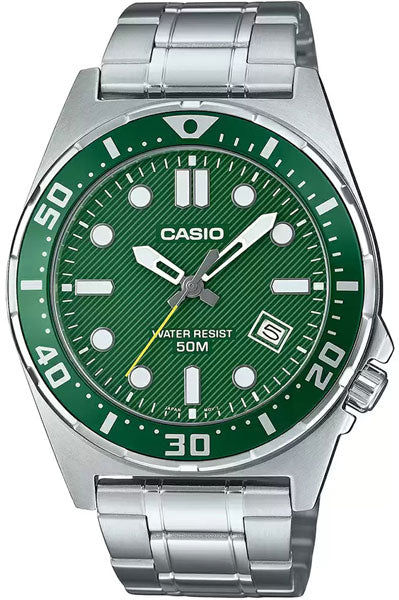Casio Analog Green & Stainless Steel Men's Watch A2378
