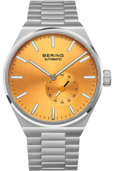 Bering  orange & Stainless Steel Men's Watch 19441 701