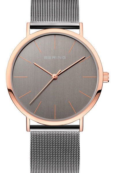 Bering Analog Grey & Milanese Women's Watch 13436 369