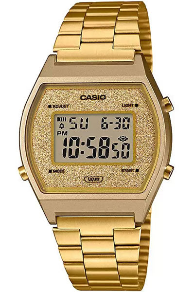 Casio Digital Gold & Stainless Steel Unisex Watch D188