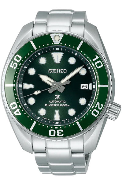 Seiko Analog Green & Stainless Steel Men's Watch spb103j1
