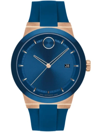 Movado Analog Blue & Silicone Men's Watch 3601140