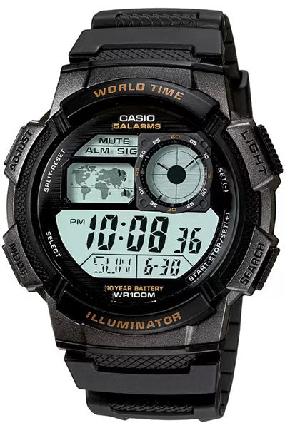 CASIO Digital Black & Resin    Unisex Watch D080