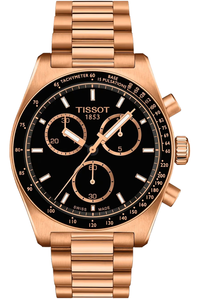 TISSOT chronograph Black & Stainless Steel Men's Watch T1494173305100