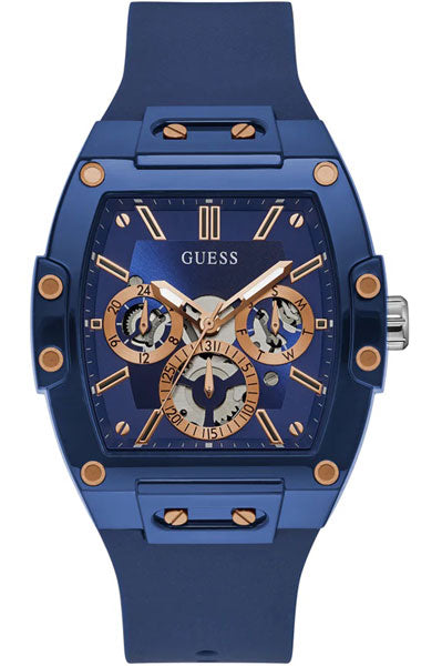 Guess  Blue & Silicone Men's Watch GW0203G7