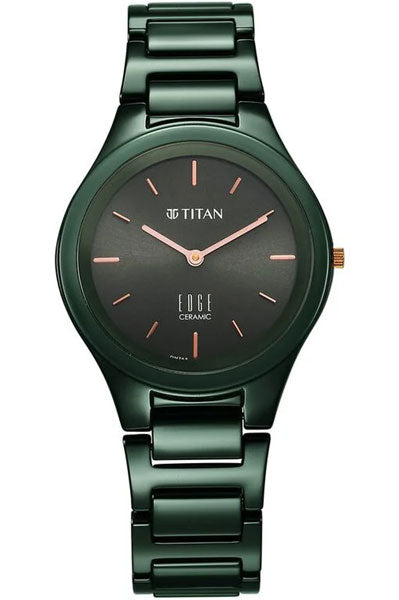 Analog Green & Ceramic Women's Watch 2653QC06