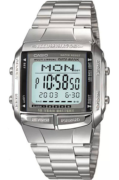 Casio Digital Grey & Stainless Steel Unisex Watch DB27
