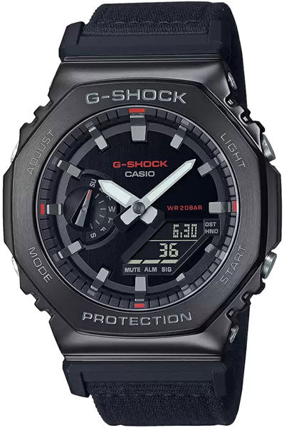 Casio Analog-Digital Black & Cloth Men's Watch G1373
