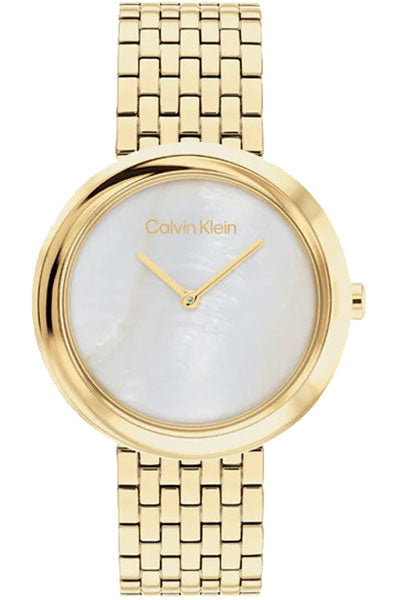 CALVIN KLEIN Analog Mother Of Pearl & Stainless Steel Women's Watch 25200321