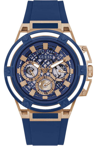 Guess Multifunction Blue & Silicone Men's Watch GW0423G4