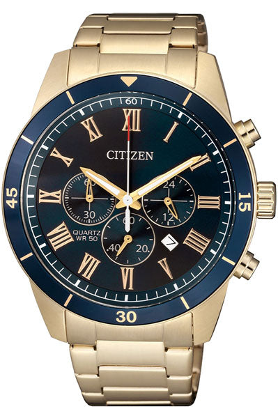 Citizen Analog Blue & Stainless Steel Men's Watch AN8169 58L