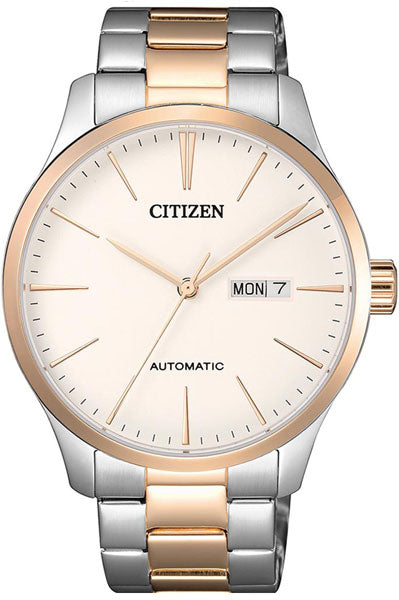 Citizen Analog White & Stainless Steel Men' nh8356-87a